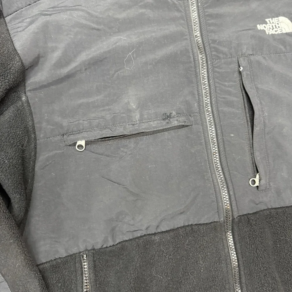 The North Face Denali Jacket Black Men's Sz M FAIR STAINS Outdoor Gorp